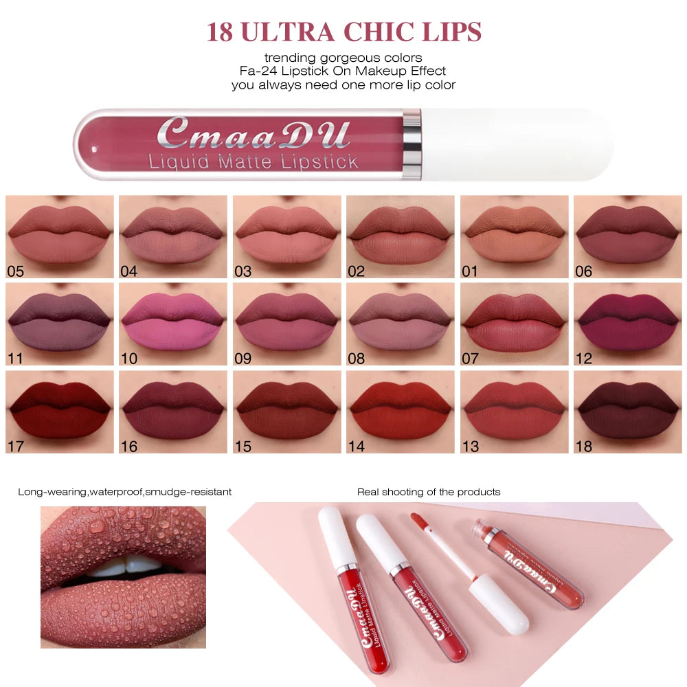 Matte Mist Lip Glaze Long-lasting waterproof Moisturizing Lip Gloss Natural Healthy Lipstick