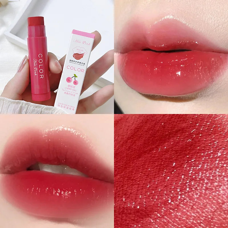 Colored moisturizing lip balm