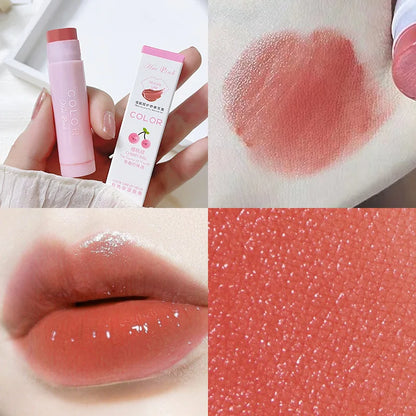 Colored moisturizing lip balm