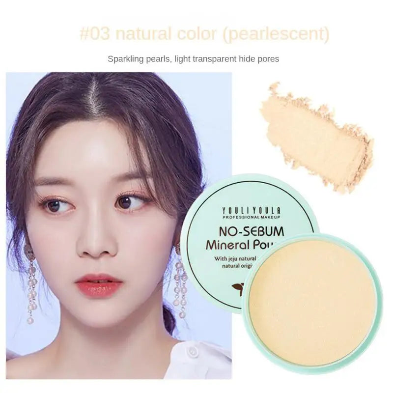 Natural Oil Control Makeup Powder Brightening Mist Facial Modification Powder Waterproof Lightweight Powder Dispersal Cosmetics