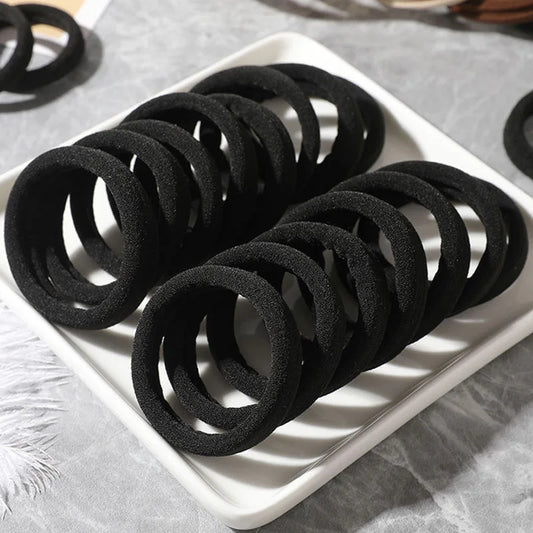 50/100pcs Black Hair Bands for Women Girls Hairband High Elastic Rubber Band Hair Ties Ponytail Holder Scrunchies Accessories